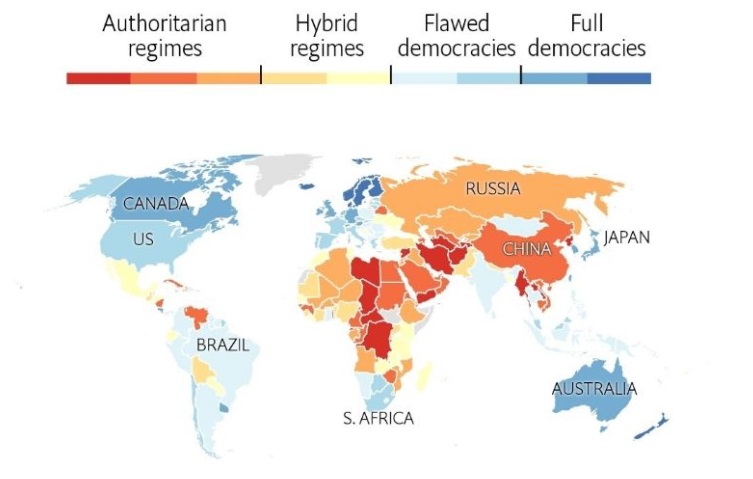 Índice de Democracias 2021, Tjhe Economist