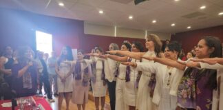 Claudia Corichi rindió protesta a integrantes del Colectivo 50+1 capítulo Puebla